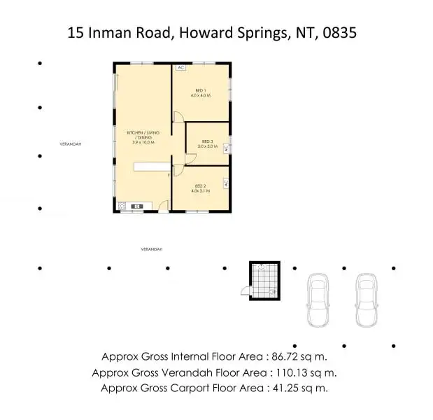 Floorplan of Homely house listing, 15 Inman Road, Howard Springs NT 835