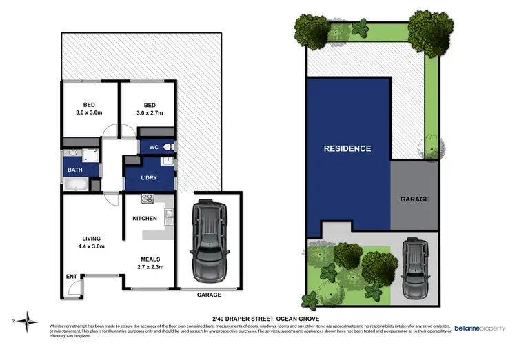 Floorplan of Homely unit listing, 2/40 Draper St, Ocean Grove VIC 3226