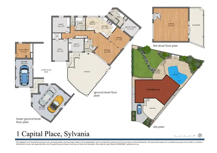 Floorplan of Homely house listing, 1 Capital Place, Sylvania NSW 2224