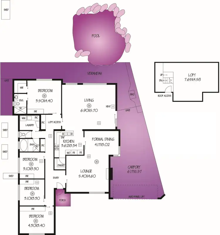 Floorplan of Homely house listing, 7 Vizma Court, Banksia Park SA 5091