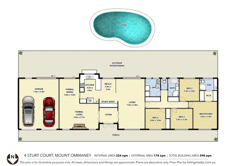 Floorplan of Homely house listing, 4 Sturt Court, Mount Ommaney QLD 4074