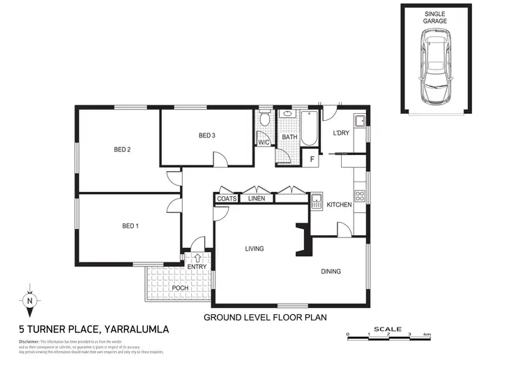 Floorplan of Homely house listing, 5 Turner Place, Yarralumla ACT 2600