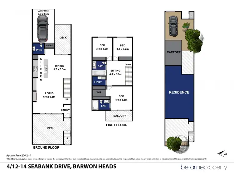 Floorplan of Homely townhouse listing, 4/12-14 Seabank Drive, Barwon Heads VIC 3227