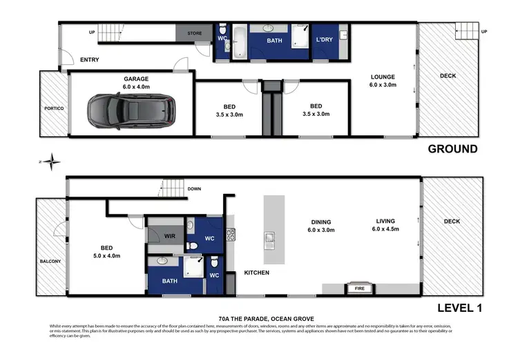 Floorplan of Homely house listing, 70A The Parade, Ocean Grove VIC 3226