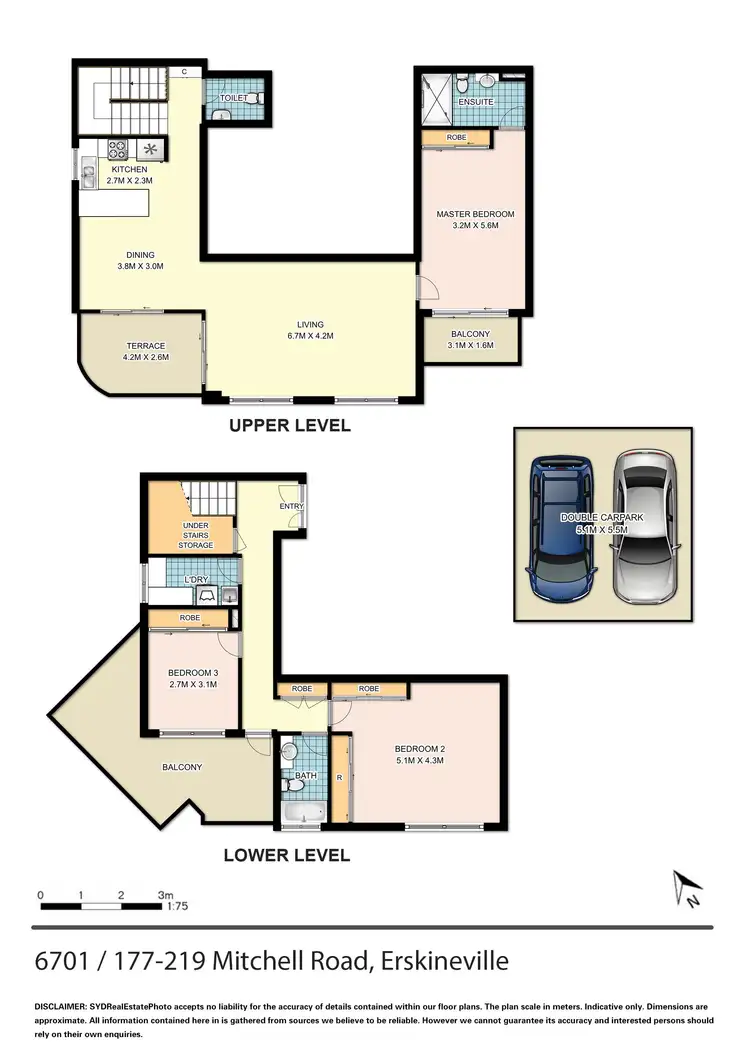 Floorplan of Homely apartment listing, 6701/177-219 Mitchell Road, Erskineville NSW 2043
