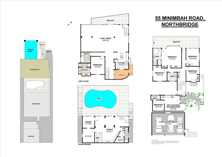 Floorplan of Homely house listing, 55 Minimbah Road, Northbridge NSW 2063