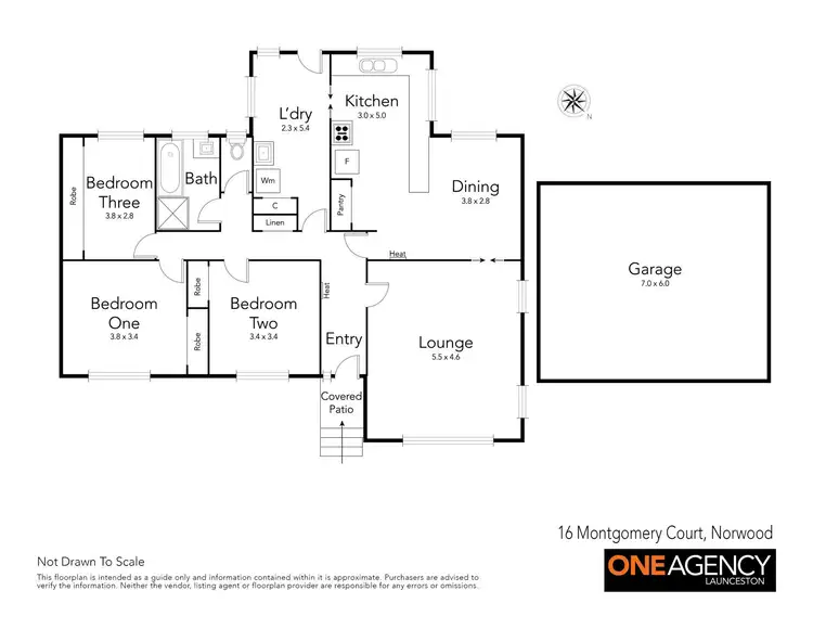 Floorplan of Homely house listing, 16 Montgomery Court, Norwood TAS 7250
