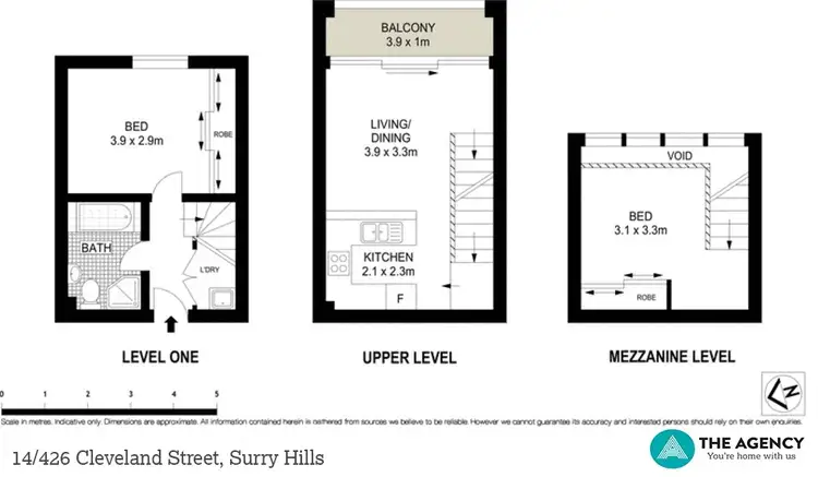 Floorplan of Homely apartment listing, 14/426 Cleveland Street, Surry Hills NSW 2010