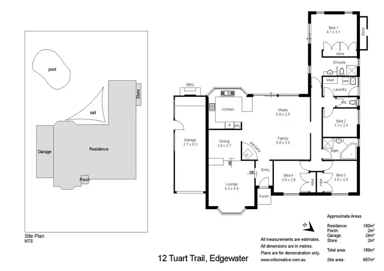 Floorplan of Homely house listing, 12 Tuart Trail, Edgewater WA 6027