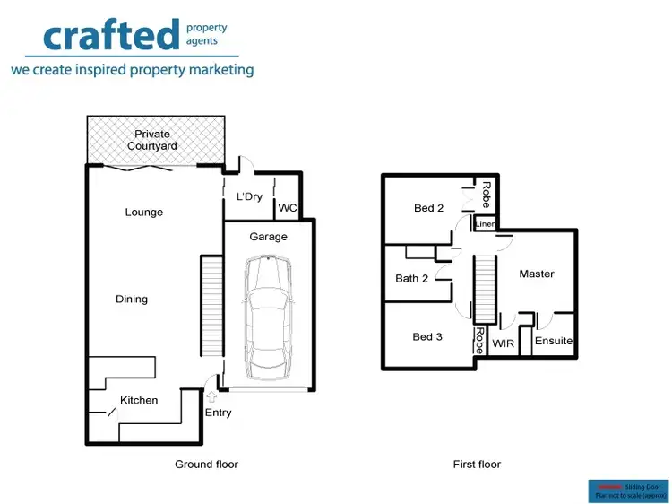 Floorplan of Homely townhouse listing, 2/45 Monmouth Street, Morningside QLD 4170