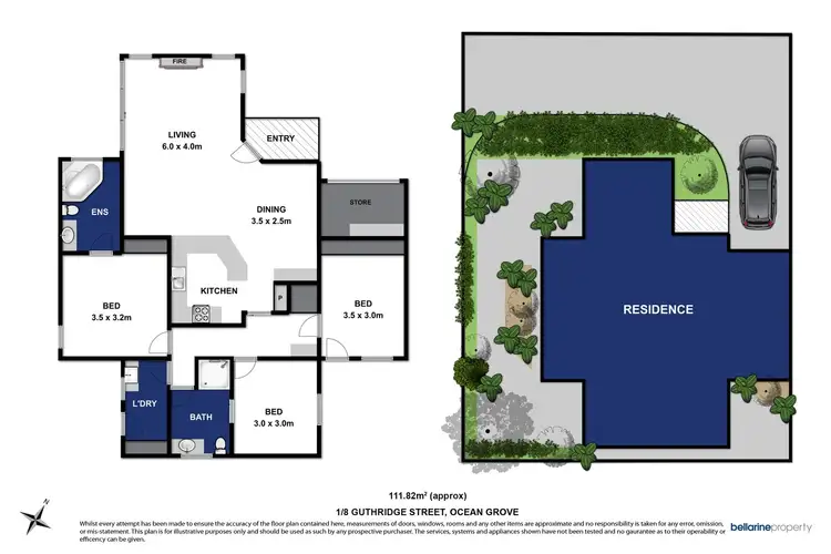 Floorplan of Homely unit listing, 1/8 Guthridge Street, Ocean Grove VIC 3226