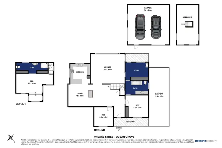 Floorplan of Homely house listing, 10 Dare Street, Ocean Grove VIC 3226