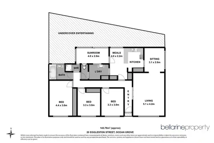 Floorplan of Homely house listing, 20 Eggleston Street, Ocean Grove VIC 3226
