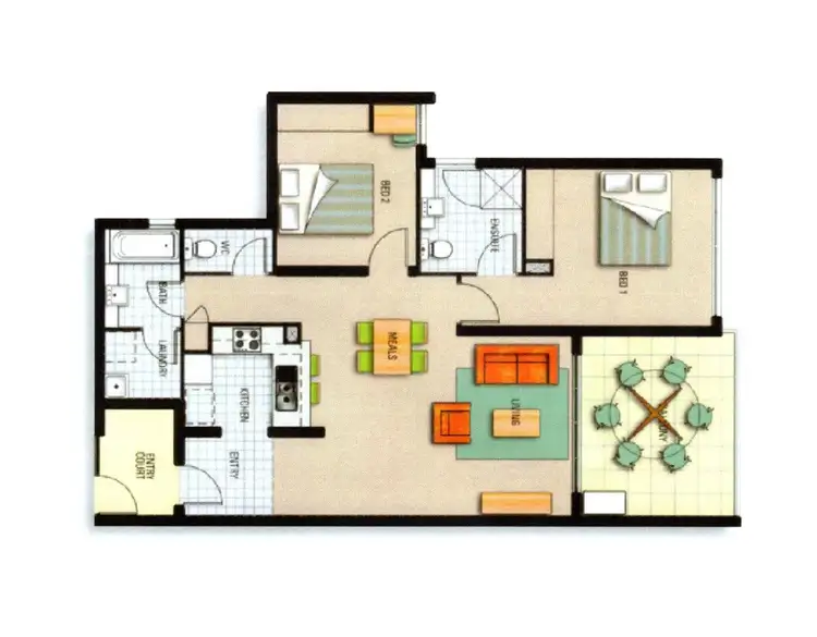 Floorplan of Homely apartment listing, 42/4 Grand Parade, Parrearra QLD 4575