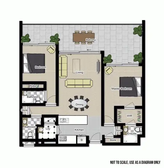 Floorplan of Homely unit listing, 1211/2 Activa Way, Hope Island QLD 4212