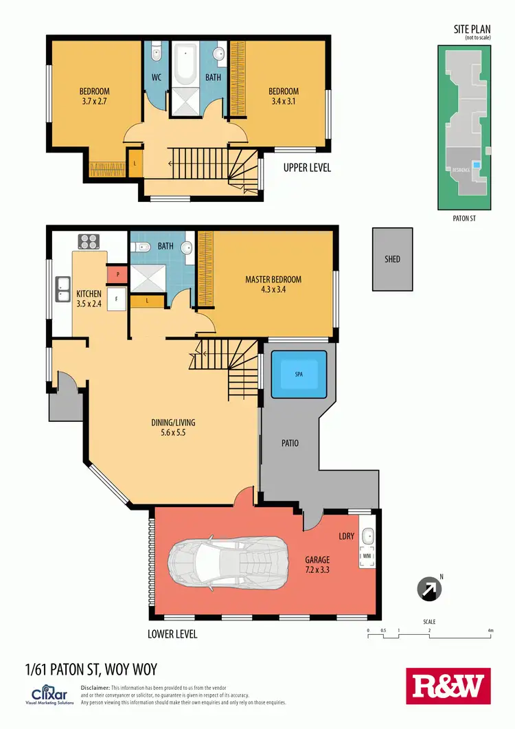 Floorplan of Homely townhouse listing, 1/61 Paton Street, Woy Woy NSW 2256