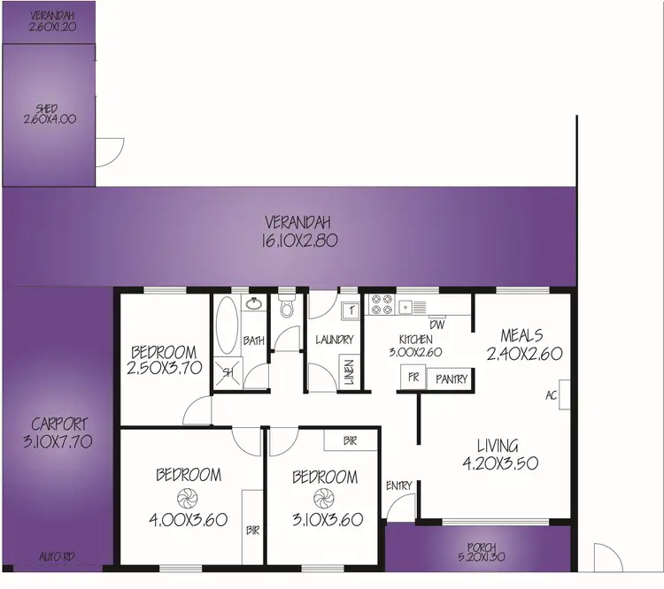 Floorplan of Homely house listing, 34 Campbell Drive, Para Hills SA 5096