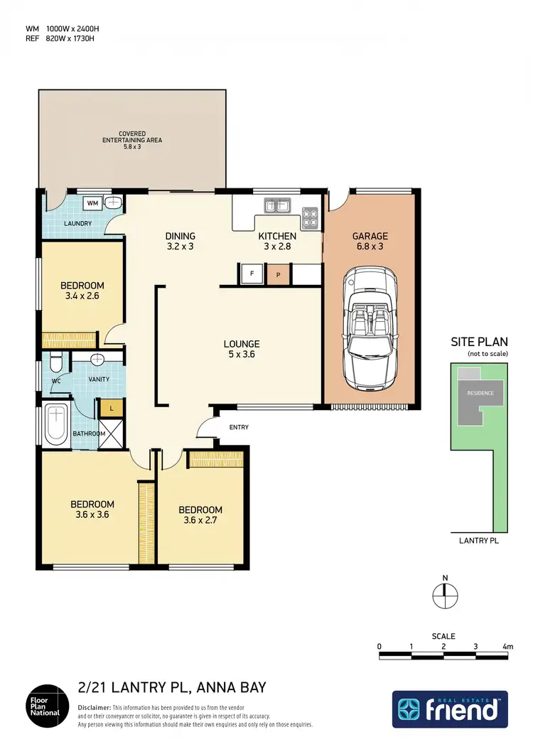 Floorplan of Homely house listing, 2/21 Lantry Place, Anna Bay NSW 2316