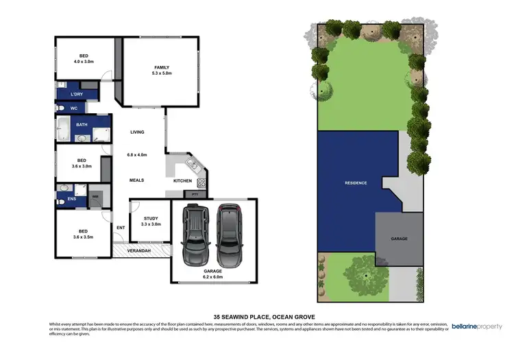 Floorplan of Homely house listing, 35 Seawind Place, Ocean Grove VIC 3226