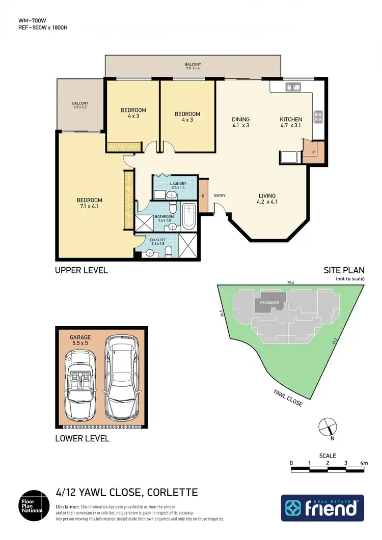 Floorplan of Homely apartment listing, 4/12 Yawl Close, Corlette NSW 2315