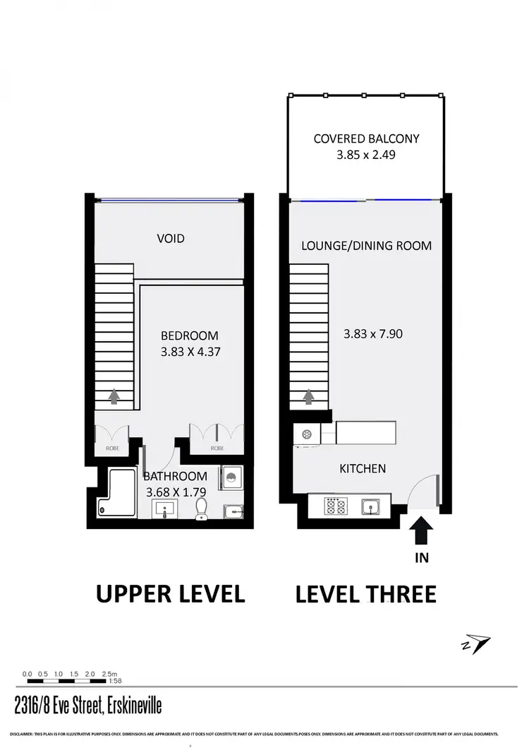 Floorplan of Homely apartment listing, 2316/8 Eve Street, Erskineville NSW 2043