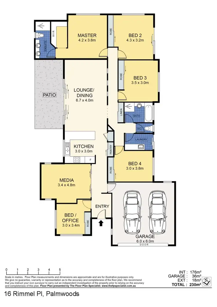Floorplan of Homely house listing, 16 Rimmel Place, Palmwoods QLD 4555