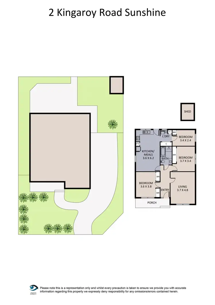 Floorplan of Homely house listing, 2 Kingaroy Road, Sunshine VIC 3020