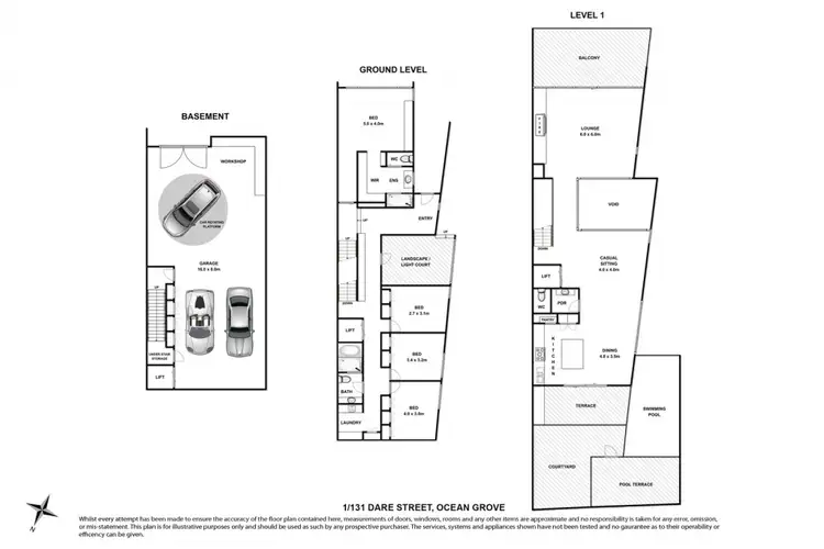 Floorplan of Homely townhouse listing, 1/131 Dare Street, Ocean Grove VIC 3226