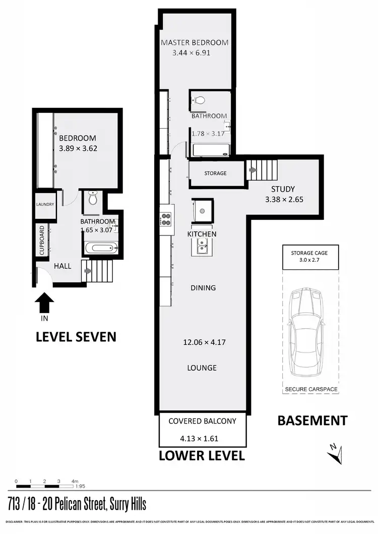 Floorplan of Homely apartment listing, 713/18-20 Pelican Street, Surry Hills NSW 2010