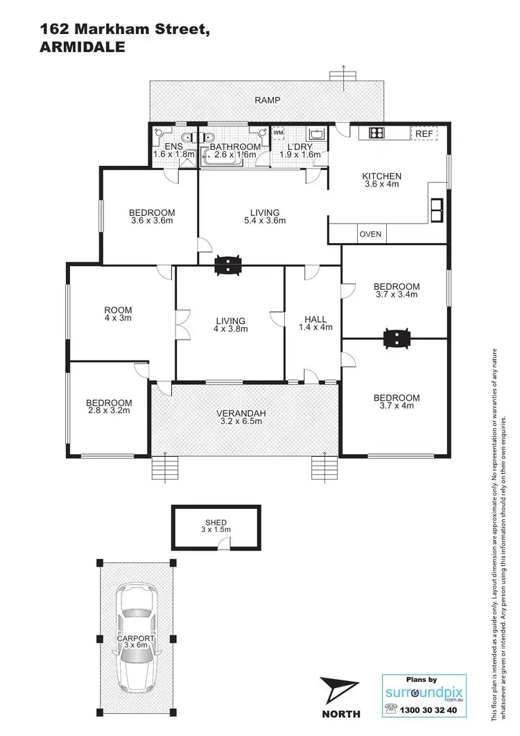 Floorplan of Homely house listing, 162 Markham Street, Armidale NSW 2350