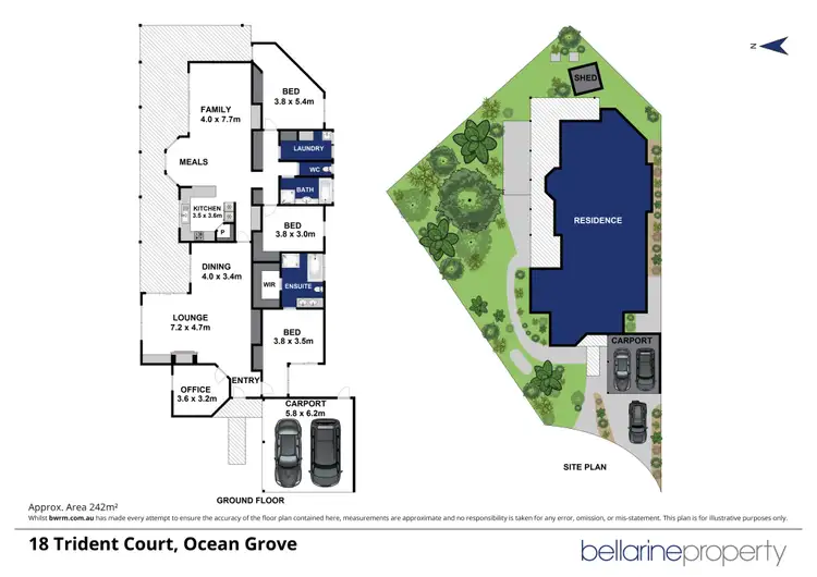 Floorplan of Homely house listing, 18 Trident Court, Ocean Grove VIC 3226