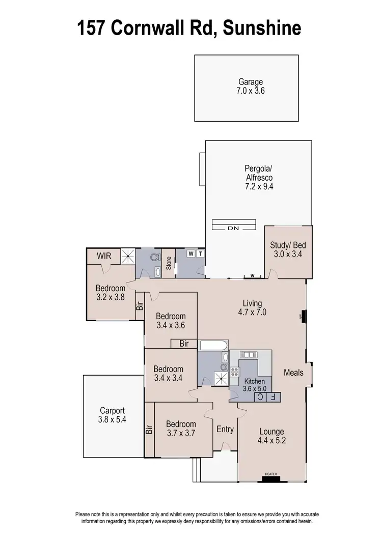 Floorplan of Homely house listing, 157 Cornwall Road, Sunshine VIC 3020
