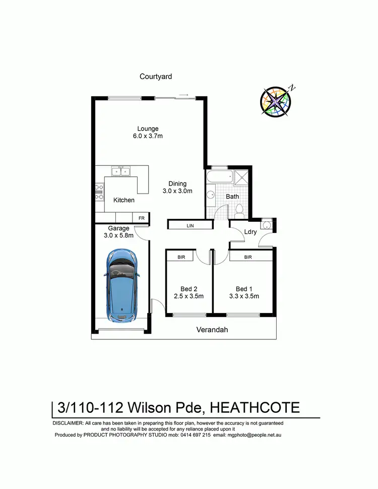 Floorplan of Homely villa listing, 3/110-112 Wilson Parade, Heathcote NSW 2233