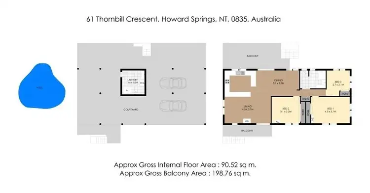 Floorplan of Homely house listing, 61 Thornbill Crescent, Howard Springs NT 835