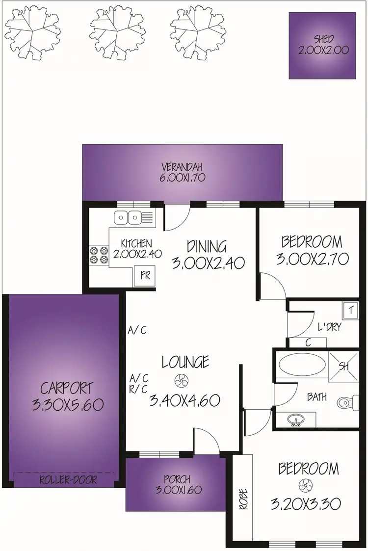 Floorplan of Homely unit listing, 3/3 Evan Aveune, Salisbury SA 5108