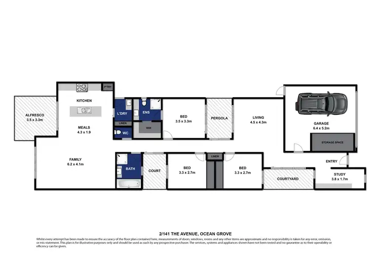 Floorplan of Homely townhouse listing, 2/141 The Avenue, Ocean Grove VIC 3226