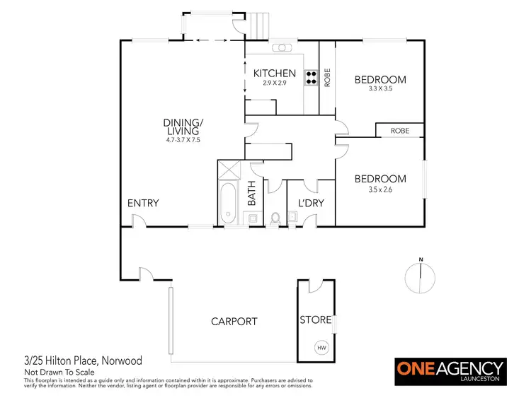 Floorplan of Homely unit listing, 3/25 Hilton Place, Norwood TAS 7250