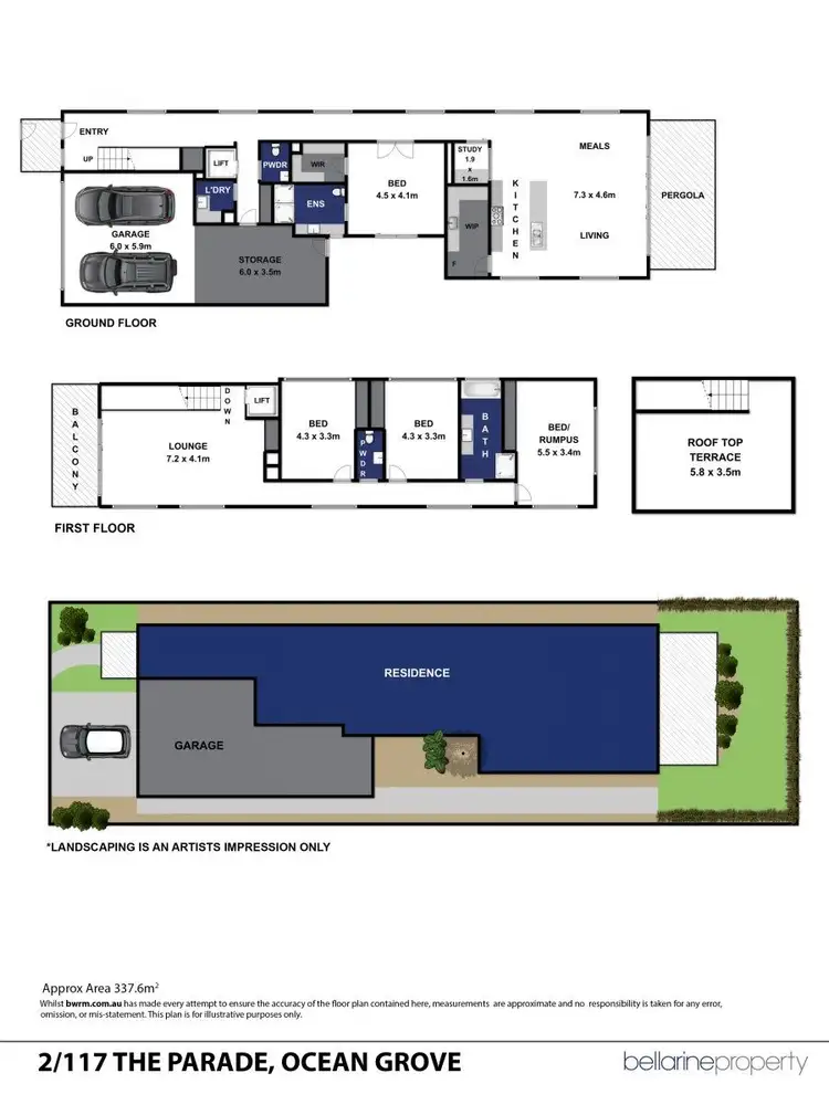 Floorplan of Homely house listing, 117 The Parade, Ocean Grove VIC 3226