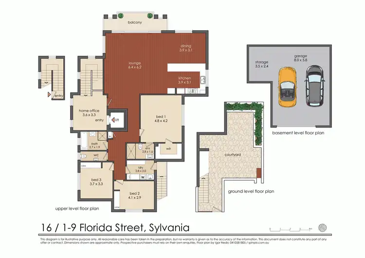 Floorplan of Homely retirement listing, 16/1-9 Florida Street, Sylvania NSW 2224