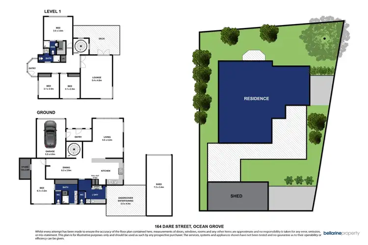 Floorplan of Homely house listing, 164 Dare Street, Ocean Grove VIC 3226