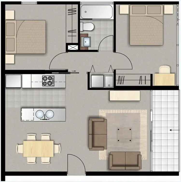 Floorplan of Homely apartment listing, 1507/483 Swanston Street, Melbourne VIC 3000