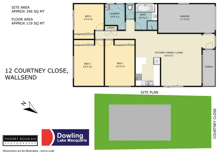 Floorplan of Homely house listing, 12 Courtney Close, Wallsend NSW 2287