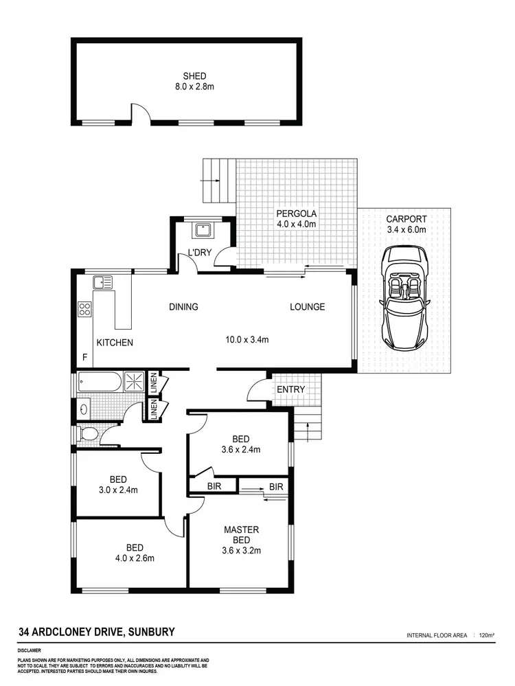 Floorplan of Homely house listing, 34 Ardcloney Drive, Sunbury VIC 3429