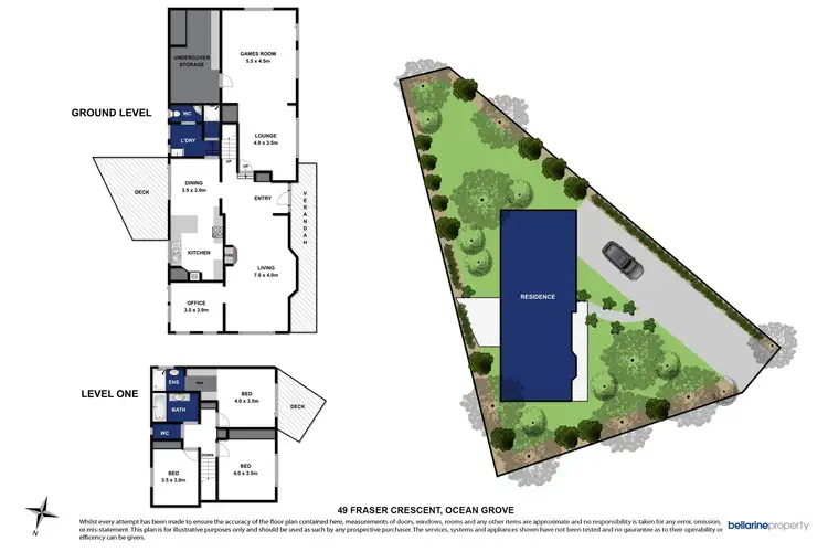 Floorplan of Homely house listing, 49 Fraser Crescent, Ocean Grove VIC 3226