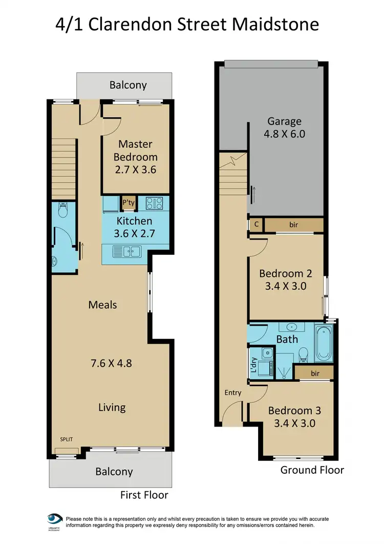 Floorplan of Homely townhouse listing, 4/1 Clarendon Street, Maidstone VIC 3012