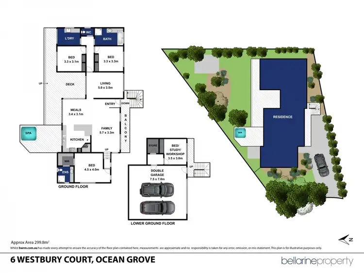 Floorplan of Homely house listing, 6 Westbury Court, Ocean Grove VIC 3226