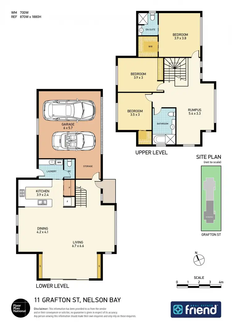 Floorplan of Homely semi-detached listing, 11 Grafton Street, Nelson Bay NSW 2315