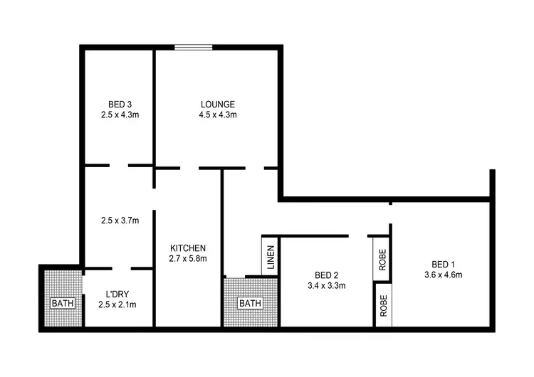Floorplan of Homely house listing, 44 George Street, Gunnedah NSW 2380