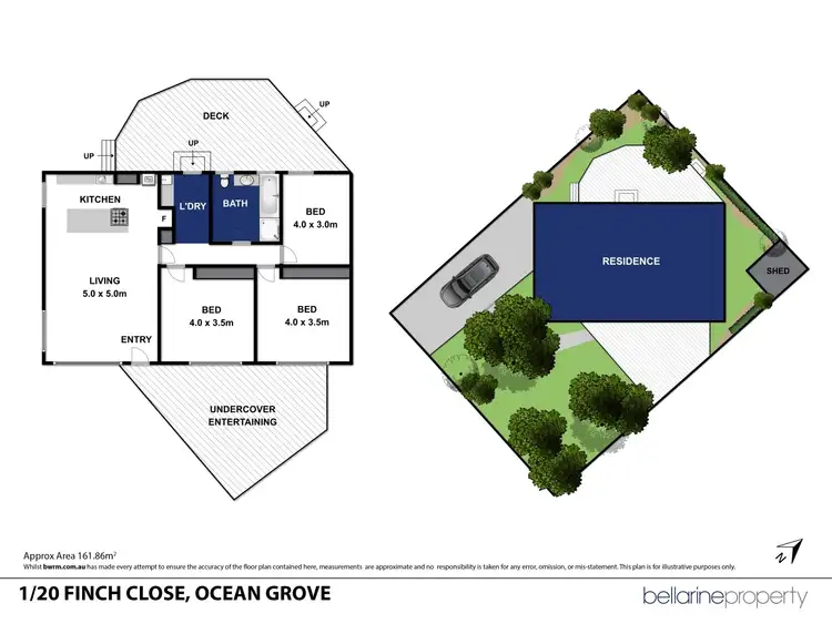 Floorplan of Homely house listing, 1/20 Finch Close, Ocean Grove VIC 3226