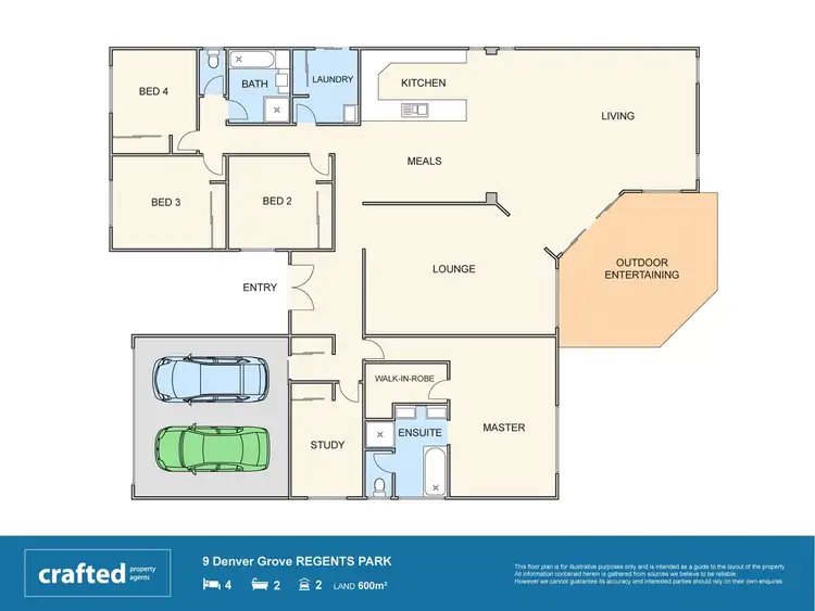 Floorplan of Homely house listing, 9 Denver Grove, Regents Park QLD 4118